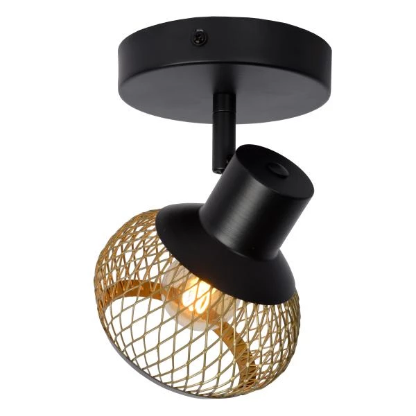 Lucide LUCAS - Deckenstrahler - 1xE14 - Mattes Gold / Messing - DETAIL 1